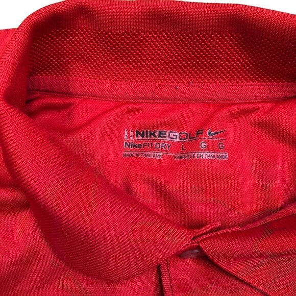 NIKE MENS  GOLF NIKE FIT DRY RED POLO SHIRT SZ LG - Picture 6 of 6